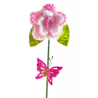 Набор вставок декоративных Цветок, розовый