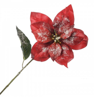 Цветок искусственный Пуансетия, красный, 70см