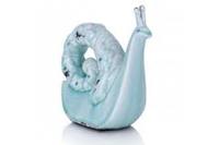 Фигурка улитки Nuriam, голубой, керамика, 22х8х20 см